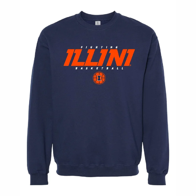 Illinois Fighting Illini Men's Logo Basketball Crew