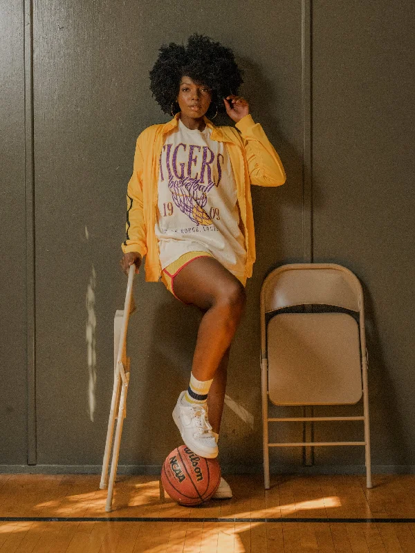 LSU Tigers Big Basketball Off White Thrifted Tee