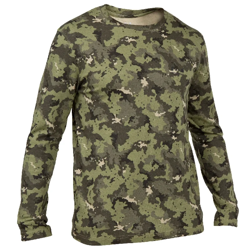 Men's Hunting T-shirt Long Sleeved Steppe 100