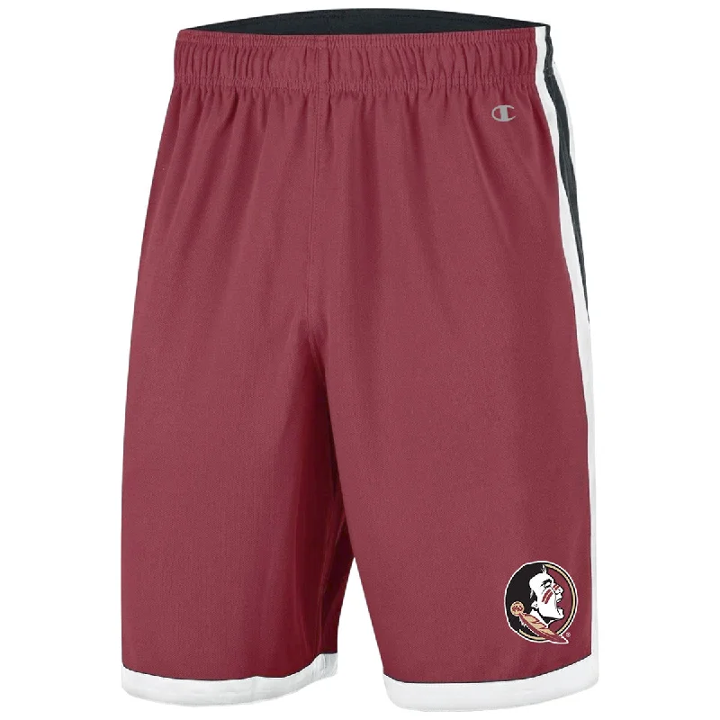 Champion Men's Seminole Logo Basketball Shorts - Garnet/Black