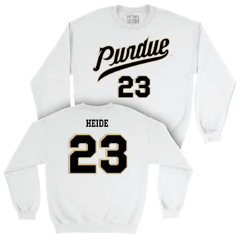 Men's Basketball White Shirsey Crew - Camden Heide | #23