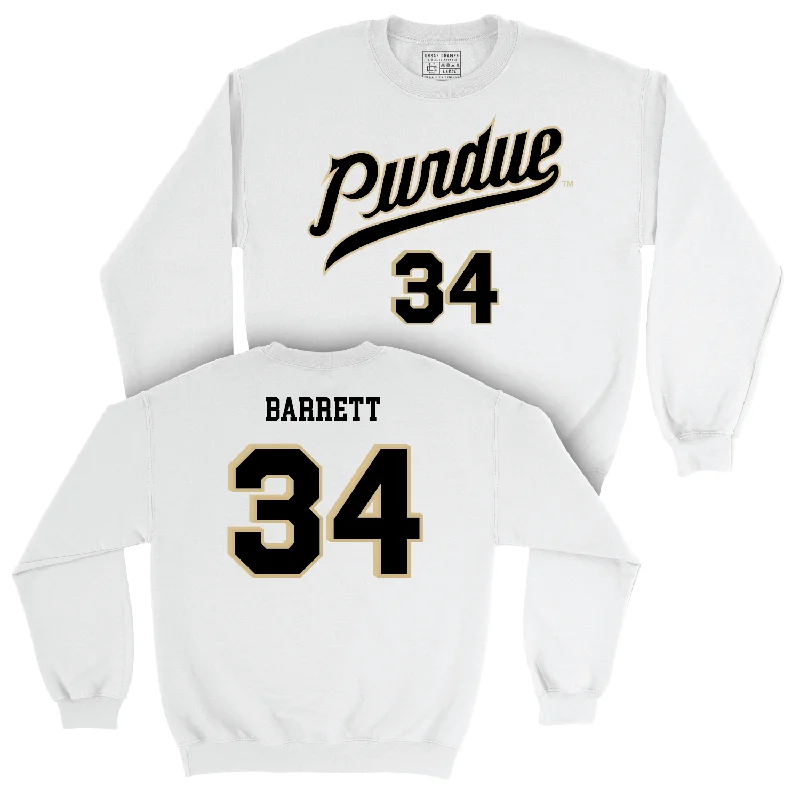 Men's Basketball White Shirsey Crew - Carson Barrett | #34