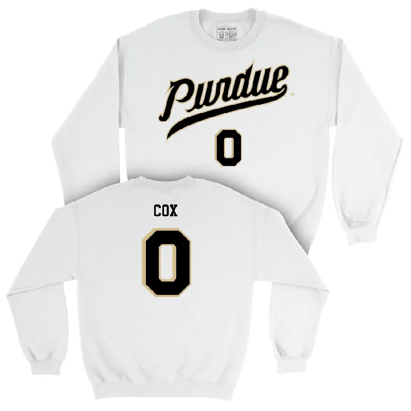 Men's Basketball White Shirsey Crew  - CJ Cox