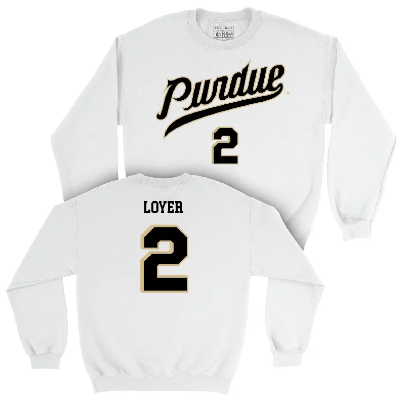 Men's Basketball White Shirsey Crew - Fletcher Loyer | #2