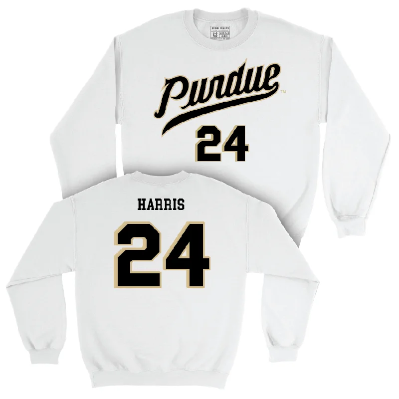 Men's Basketball White Shirsey Crew  - Gicarri Harris