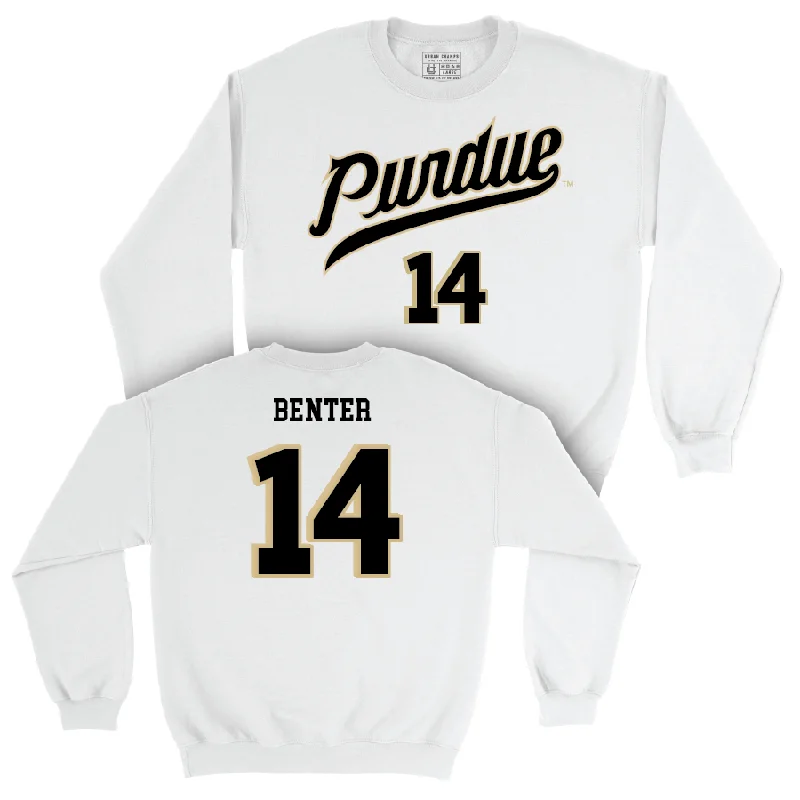 Men's Basketball White Shirsey Crew   - Jack Benter