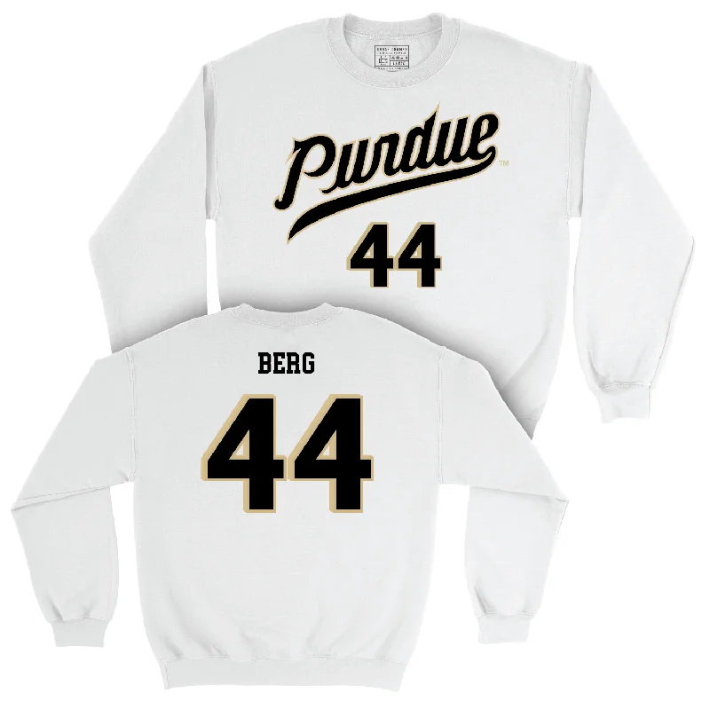 Men's Basketball White Shirsey Crew - William Berg | #44