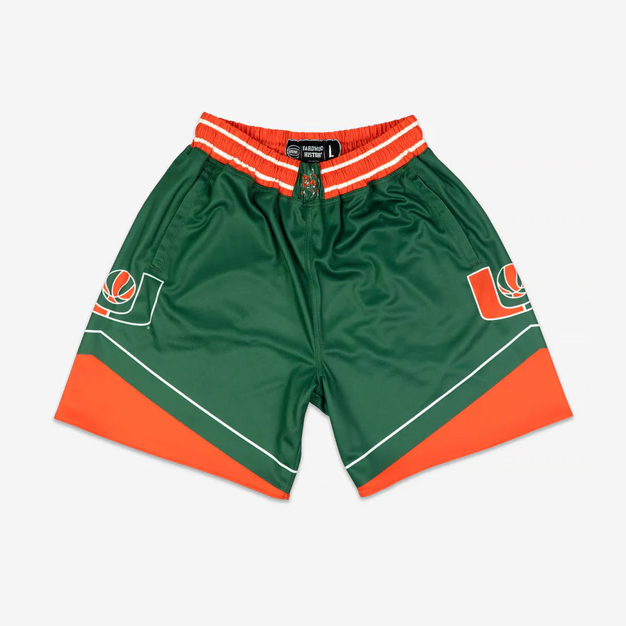 Miami Hurricanes 19nine 1997-98 Basketball Shorts - Green