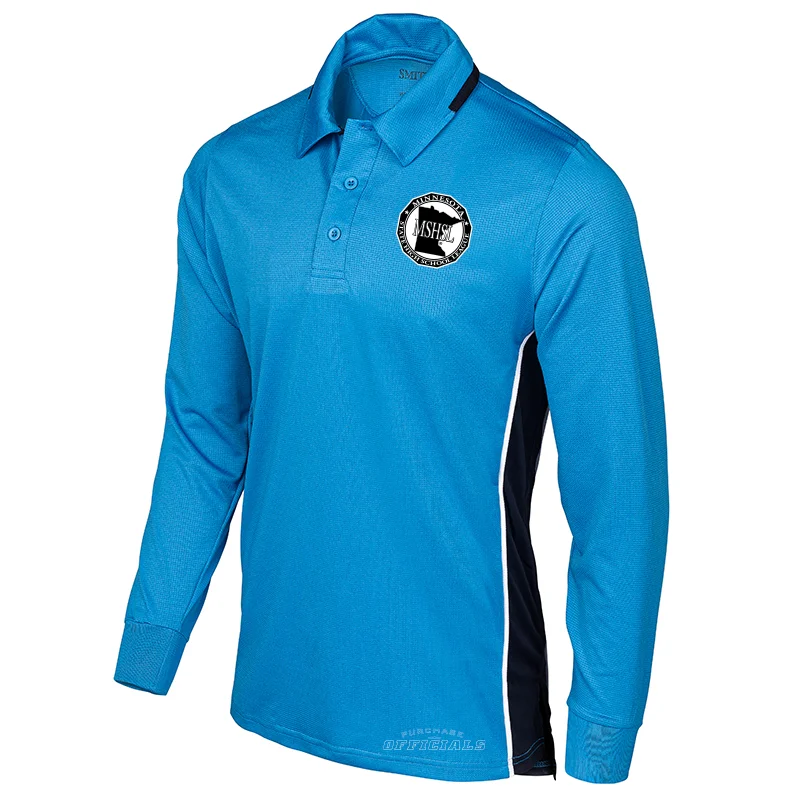 Minnesota MSHSL Softball Men's Bright Blue Long Sleeve Umpire Shirts