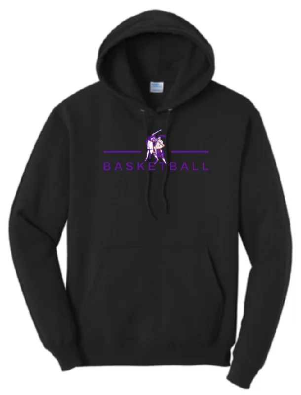 OLSH BASKETBALL YOUTH & ADULT HOODED SWEATSHIRT - JET BLACK OR ATHLETIC HEATHER