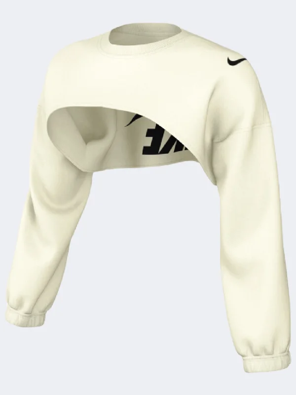 Nike Sportswear Dance Oversized Women Lifestyle Long Sleeve Sail/Black