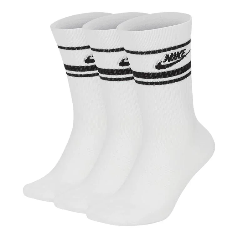 Nike Everyday Stripe Socks 3 Pairs White / Black