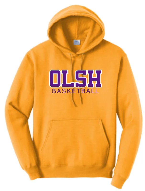 OLSH BASKETBALL YOUTH & ADULT YELLOW GOLD HOODED SWEATSHIRT