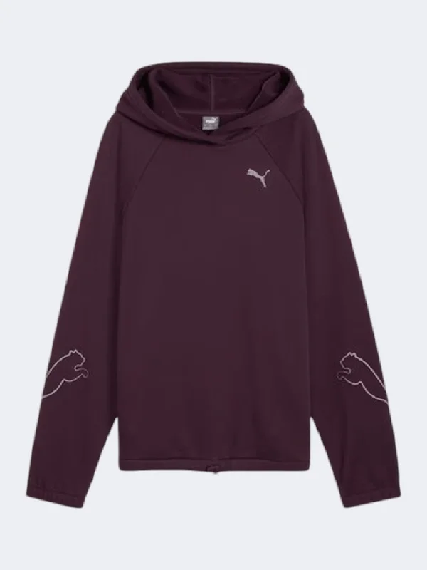 Puma Motion Women Lifestyle Hoody Midnight Plum