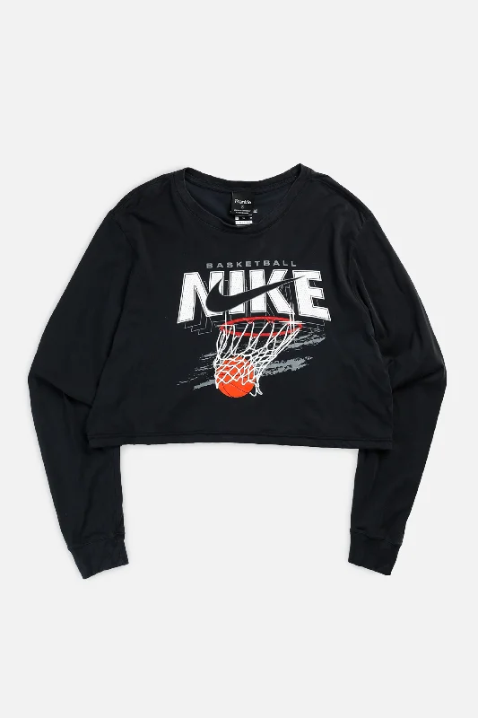 Rework Nike Crop Long Sleeve Tee - XL