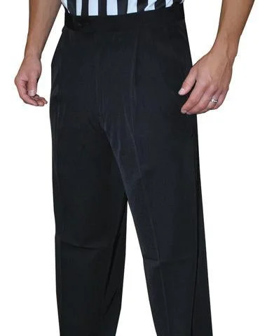 BKS291-"NEW TAPERED FIT" Smitty 4-Way Stretch Black Pleated Pants w/Slash Pockets