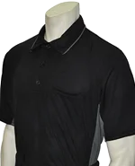 Smitty Body Flex MLB Short Sleeve Umpire Shirt Black with Charcoal Grey