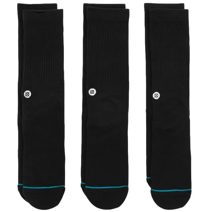 Stance Mens Icon Quarter Socks Black - 3 Pack