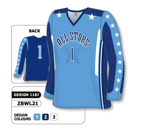 Athletic Knit Sublimated Long Sleeve Basketball Shooting Shirt Design 1187