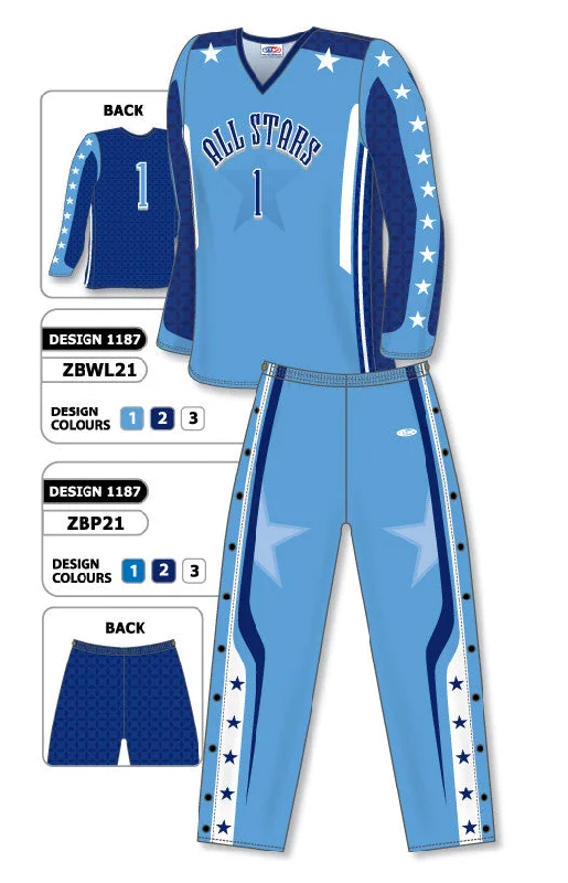 Athletic Knit Sublimated Long Sleeve Basketball Warm Up Set Design 1187