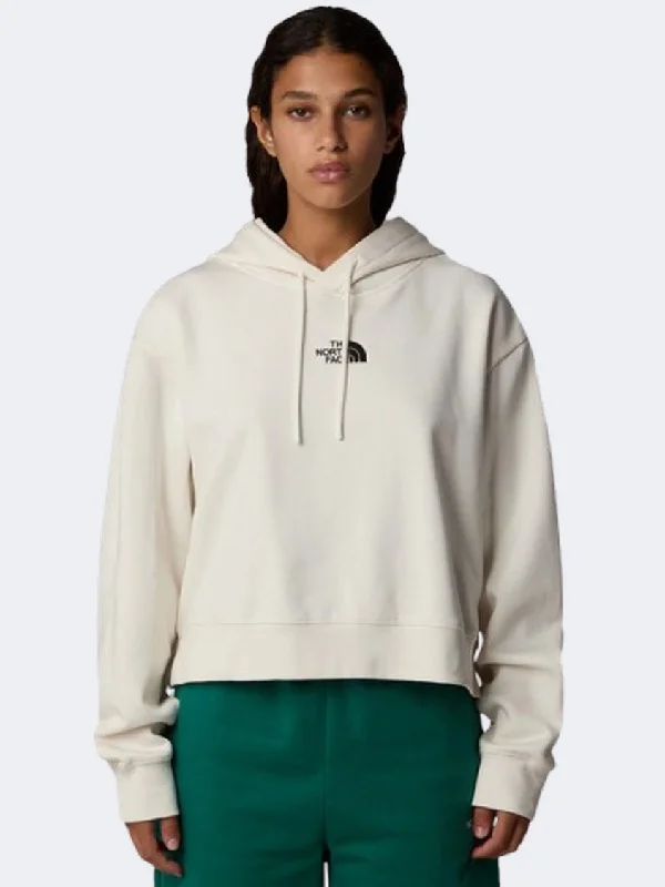 The North Face Essential Crop Women Lifestyle Hoody White Dune