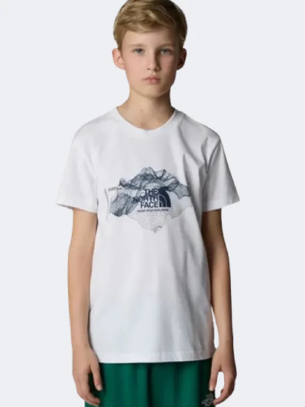 The North Face Topographic Boys Lifestyle T-Shirt White