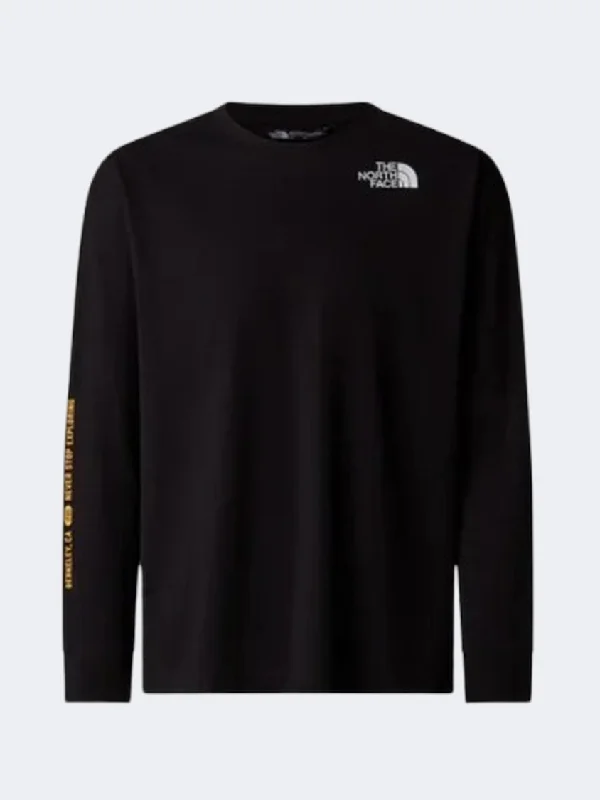 The North Face Varsity Graphic Oversized Kids Lifestyle Long Sleeve Black