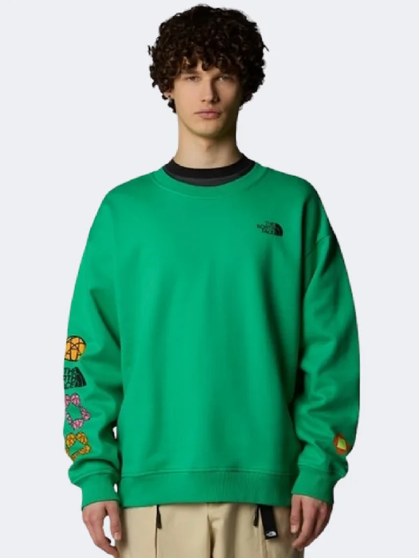 The North Face Yinka Ilori Graphic Men Lifestyle Sweatshirt Emerald Green