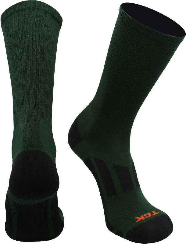 TCK Elite Performance 2.0 Crew Socks - Dark Green