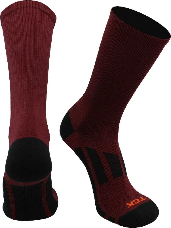 TCK Elite Performance 2.0 Crew Socks - Maroon