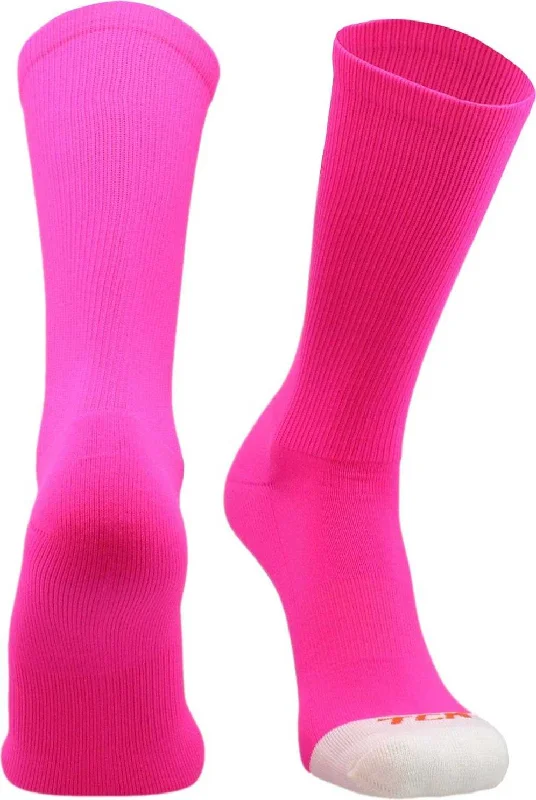 TCK Prosport Mid Crew Socks - Hot Pink