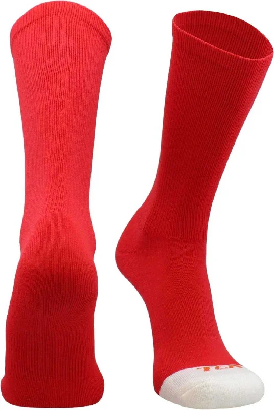 TCK Prosport Mid Crew Socks - Scarlet