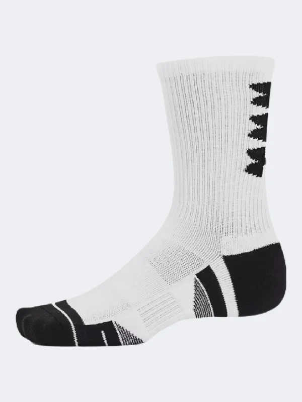 Under Armour Performance Tech  Unisex Training Sock White/Black