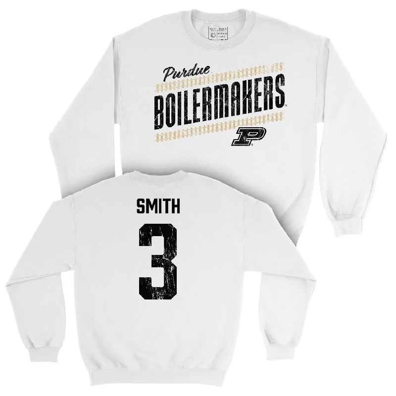 Women's Basketball White Slant Crew - Jayla Smith | #3