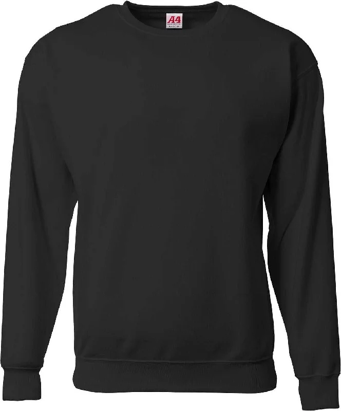 A4 N4275 Men's Sprint Tech Fleece Sweatshirt - Black