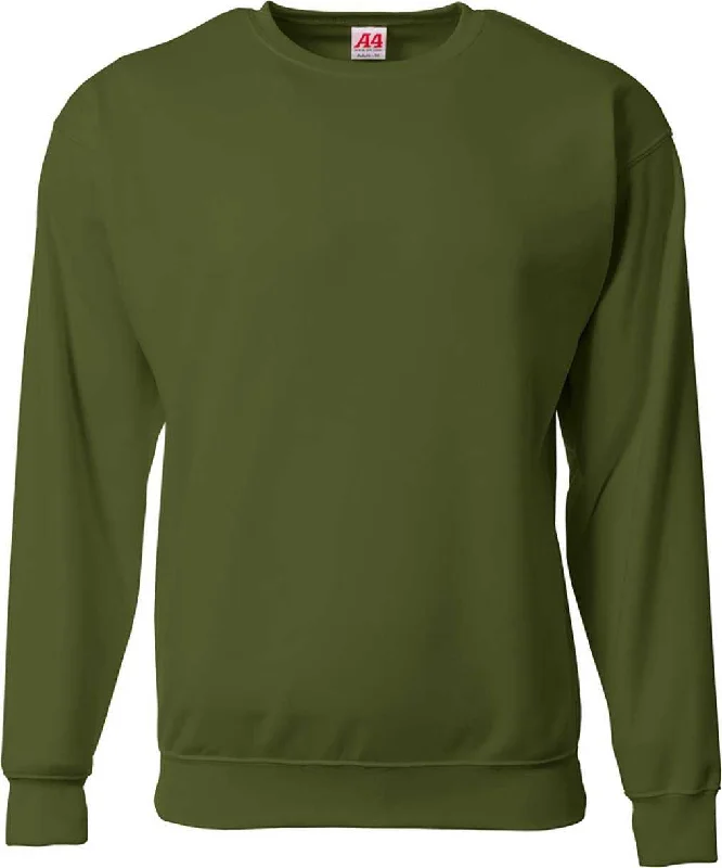 A4 N4275 Men's Sprint Tech Fleece Sweatshirt - Military Green