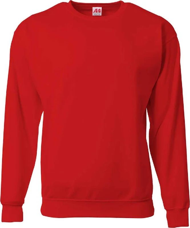 A4 N4275 Men's Sprint Tech Fleece Sweatshirt - Scarlet