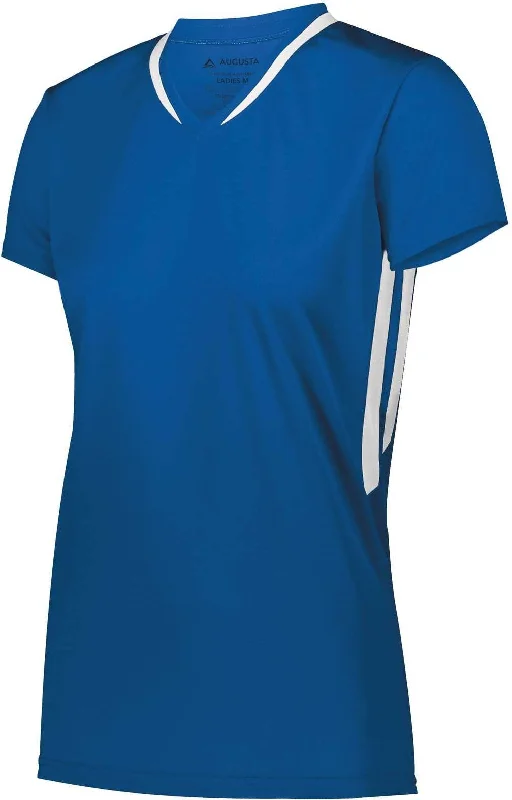 Augusta 1682 Ladies Full Force Short Sleeve Jersey - Royal White