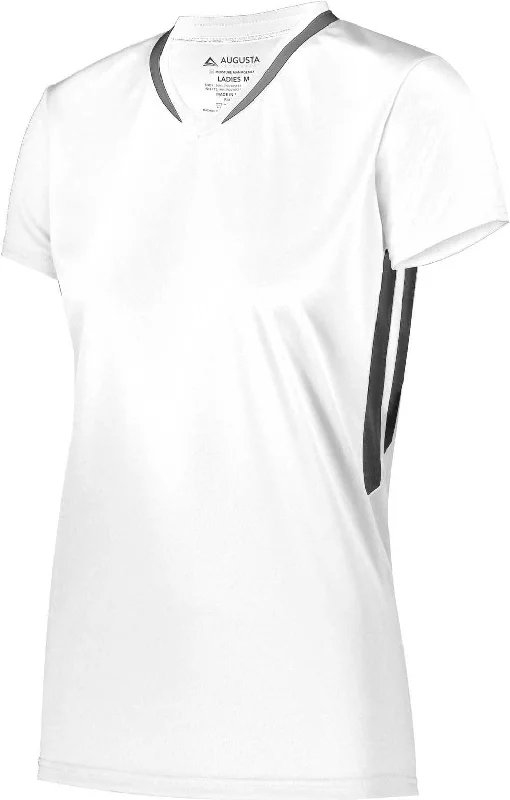 Augusta 1682 Ladies Full Force Short Sleeve Jersey - White Graphite