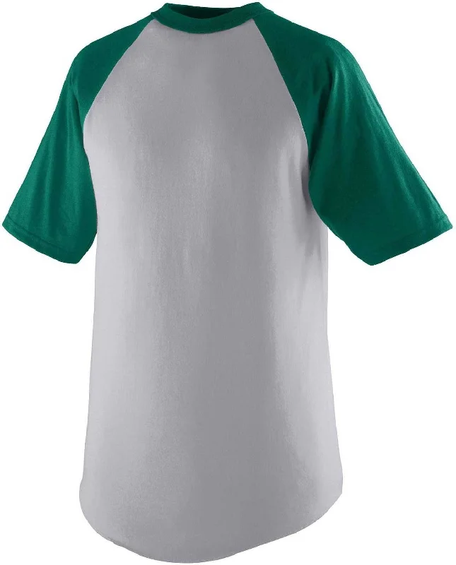 Augusta 423 Short Sleeve Baseball Jersey - Athletic Heather Dark Green