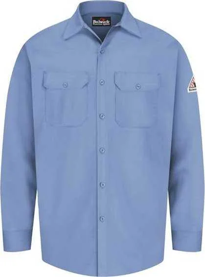 Bulwark SEW2L Flame Resistant Excel Work Shirt Long Sizes - Light Blue