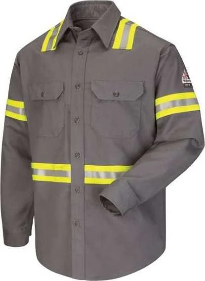 Bulwark SLDT Enhanced Visibility Uniform Shirt - Gray