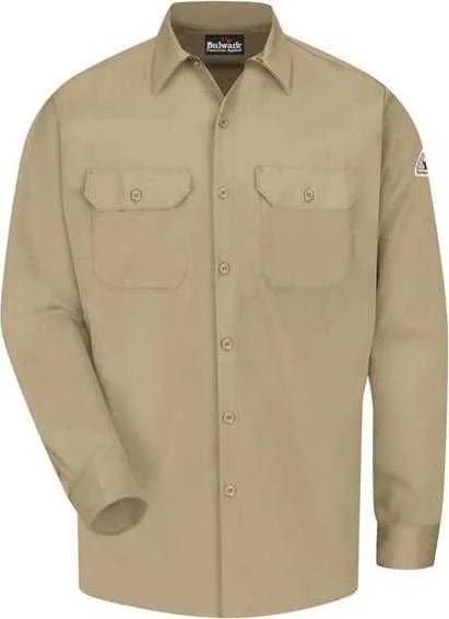 Bulwark SLW2L Work Shirt - EXCEL FR ComforTouch - Long Sizes - Khaki