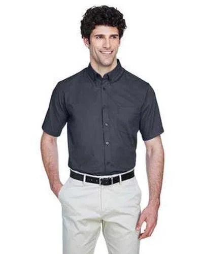 Core 365 88194 Men's Optimum Short-Sleeve Twill Shirt - Carbon