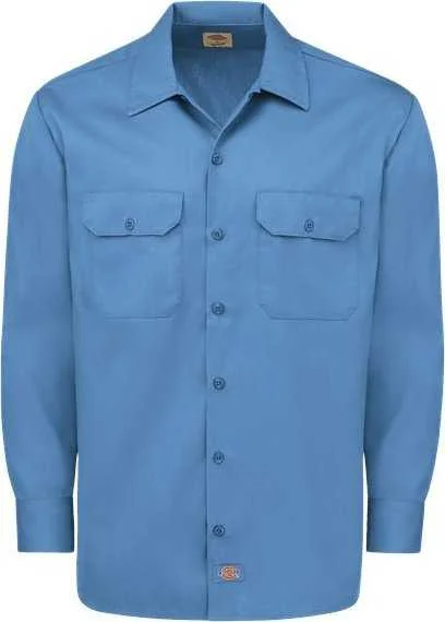 Dickies 5574 Long Sleeve Work Shirt - Gulf Blue