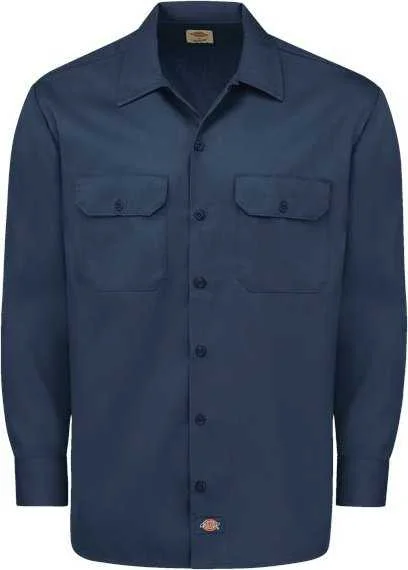 Dickies 5574 Long Sleeve Work Shirt - Navy