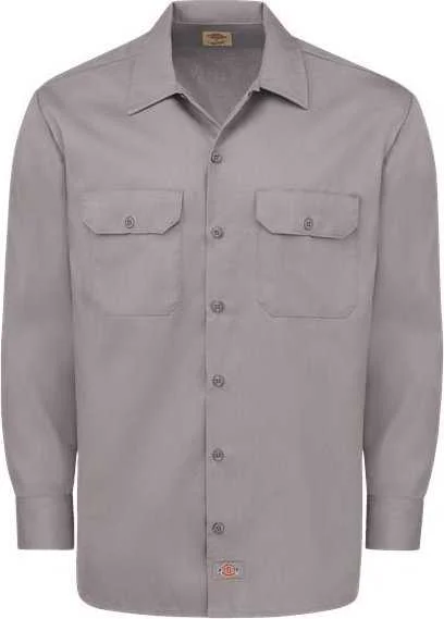 Dickies 5574 Long Sleeve Work Shirt - Silver Gray