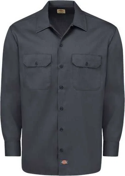 Dickies 5574L Long Sleeve Work Shirt - Long Sizes - Charcoal