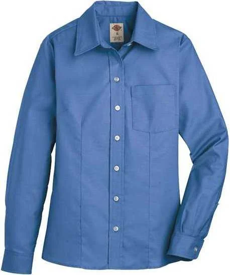 Dickies L254 Women's Oxford Long Sleeve Shirt - French Blue