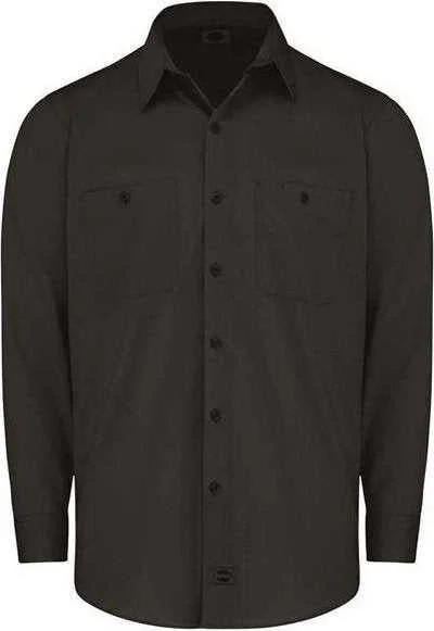 Dickies LL51L Industrial Worktech Ventilated Long Sleeve Work Shirt - Long Sizes - Black